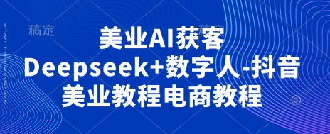 美业AI获客Deepseek+数字人-抖音美业教程电商教程-智汇榜