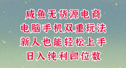 咸鱼无货源电商，多种运营方式，带你从零到一拿结果，可做代运营，也可软件一键发布【揭秘】-智汇榜