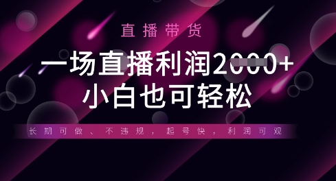 半无人直播带货，一场利润数张，适合所有平台玩法，小白也可轻松-智汇榜